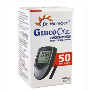 Home dr. morepen gluco one bg 03 blood glucose test strips, pack of 50