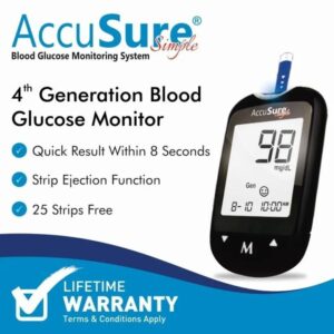 Home accusure simple blood glucose meter