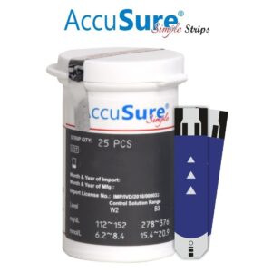 Home 25 strips accusure simple glucometer